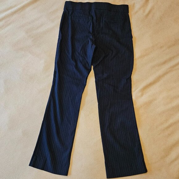 Size Large Simply Vera Slip On Navy Pinstripe Dress Pants - Picture 2 of 3